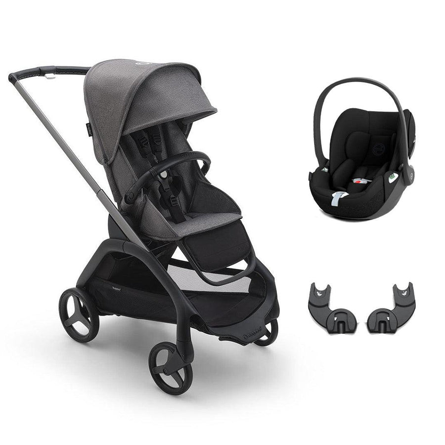 Bugaboo Dragonfly + Cloud T Travel System - Grey Melange-Travel Systems-No Base- | Natural Baby Shower
