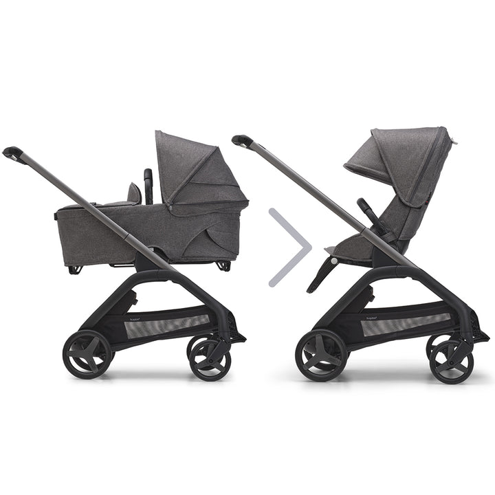 Bugaboo Dragonfly Complete Pushchair - Grey Melange-Strollers-Grey Melange-No Carrycot | Natural Baby Shower