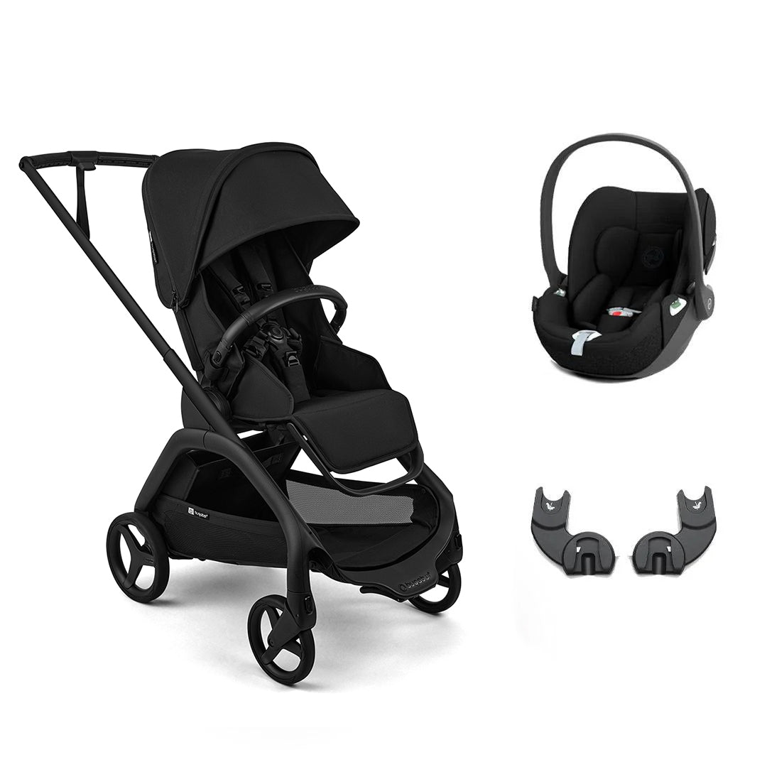 Bugaboo Dragonfly Plus + Cloud T Travel System-Travel Systems-Heritage Black-No Carrycot | Natural Baby Shower