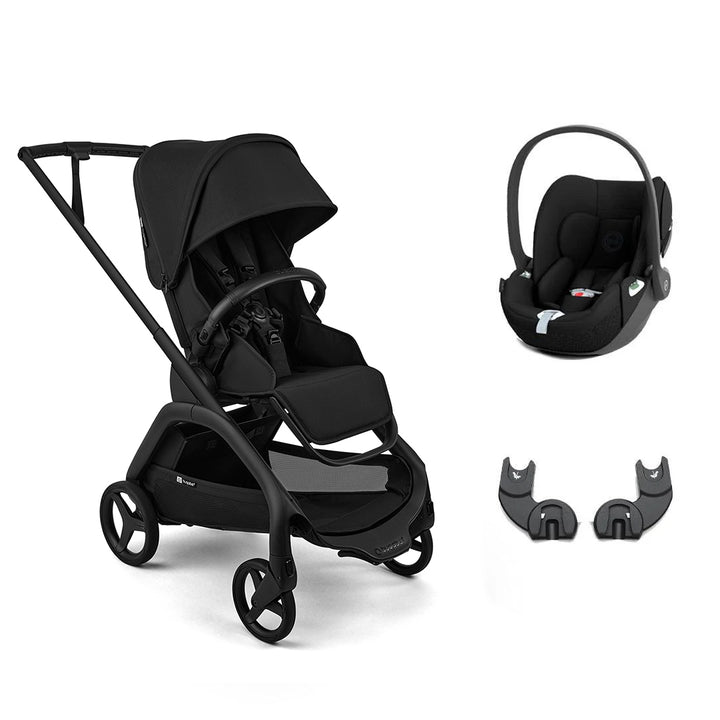 Bugaboo Dragonfly Plus + Cloud T Travel System-Travel Systems-Heritage Black-No Carrycot | Natural Baby Shower