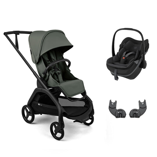 Bugaboo Dragonfly Plus + Pebble Slide Pro Travel System-Travel Systems-Forest Green-No Carrycot | Natural Baby Shower
