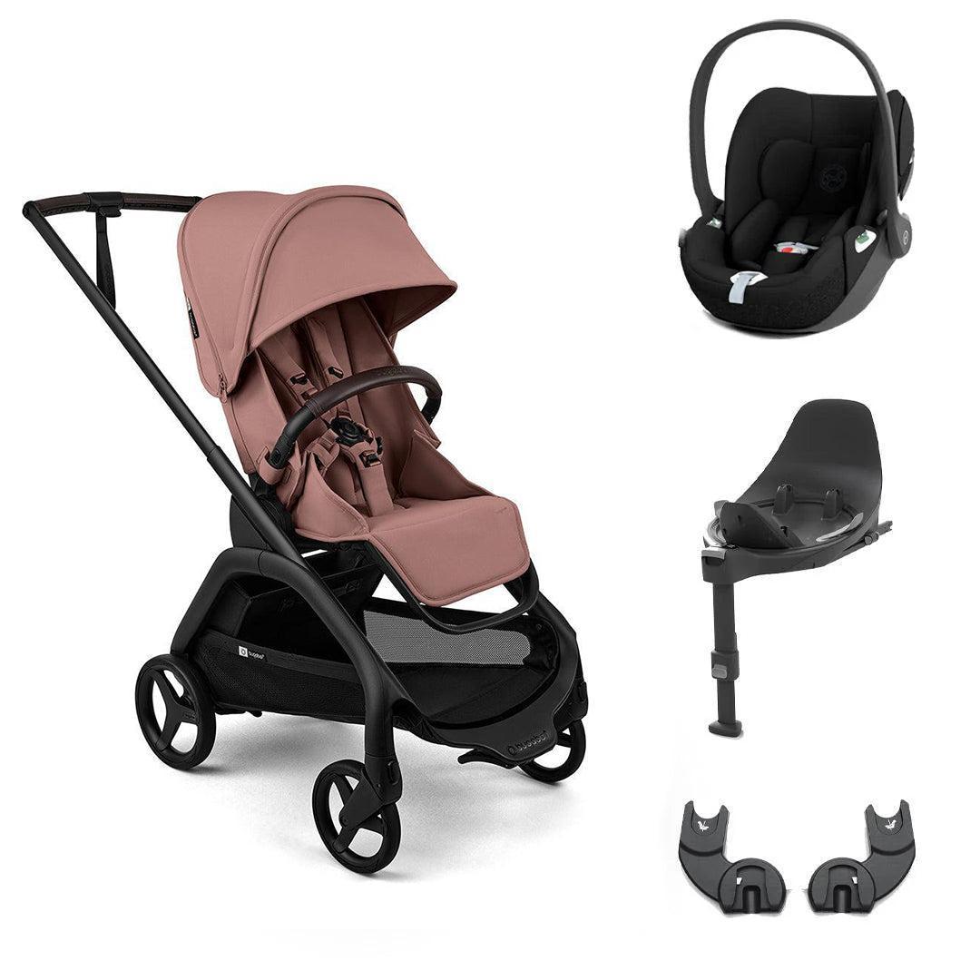 Bugaboo Dragonfly Plus + Cloud T Travel System-Travel Systems-Dusty Pink-No Carrycot | Natural Baby Shower