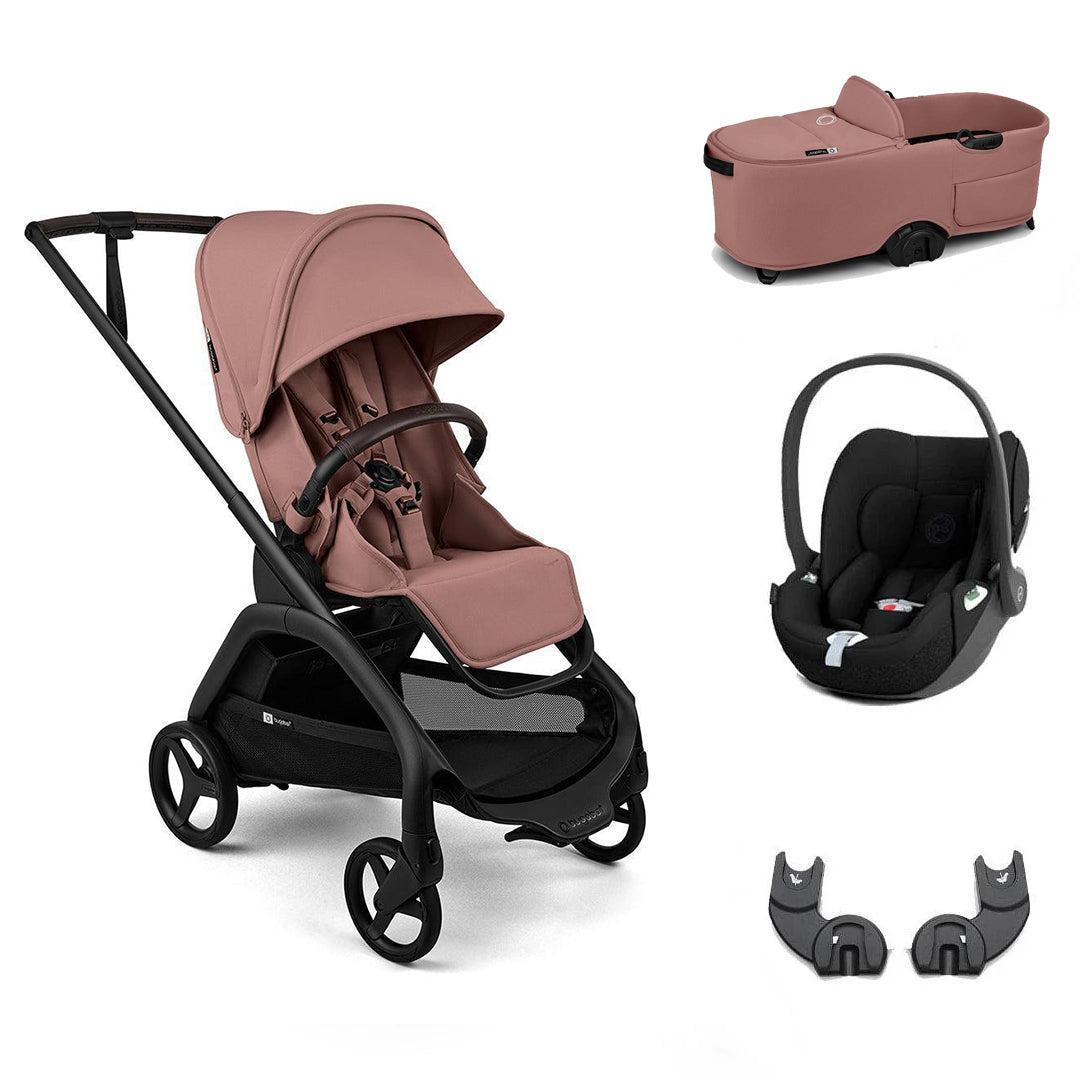 Bugaboo Dragonfly Plus + Cloud T Travel System-Travel Systems-Dusty Pink-With Carrycot | Natural Baby Shower