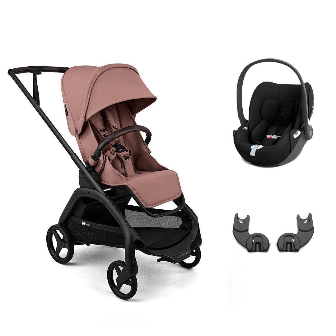 Bugaboo Dragonfly Plus + Cloud T Travel System-Travel Systems-Dusty Pink-No Carrycot | Natural Baby Shower