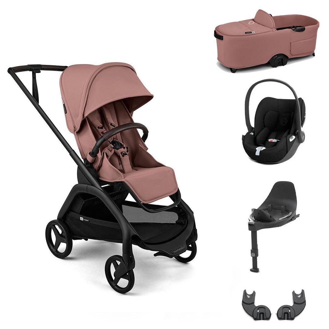 Bugaboo Dragonfly Plus + Cloud T Travel System-Travel Systems-Dusty Pink-With Carrycot | Natural Baby Shower