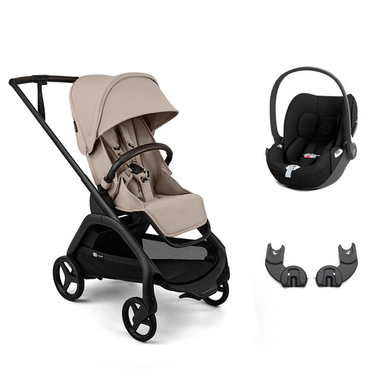 Bugaboo Dragonfly Plus + Cloud T Travel System-Travel Systems-Desert Taupe-No Carrycot | Natural Baby Shower