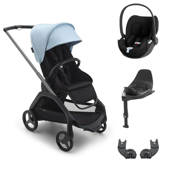 Bugaboo Dragonfly + Cloud T Travel System - Skyline Blue-Travel Systems-Base T- | Natural Baby Shower