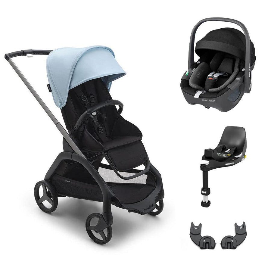 Bugaboo Dragonfly + Pebble 360/360 Pro Travel System - Skyline Blue-Travel Systems-Pebble 360 Car Seat-No Carrycot | Natural Baby Shower