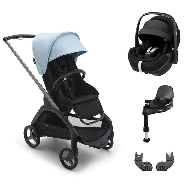 Bugaboo Dragonfly + Pebble 360/360 Pro Travel System - Skyline Blue-Travel Systems-Pebble Pro Car Seat-No Carrycot | Natural Baby Shower