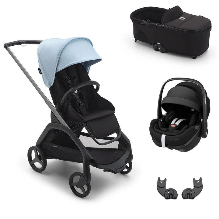 Bugaboo Dragonfly + Pebble 360/360 Pro Travel System - Skyline Blue-Travel Systems-Pebble Pro Car Seat-With Carrycot | Natural Baby Shower