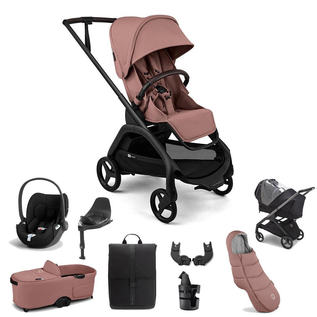 Bugaboo Dragonfly Plus Ultimate + Pebble Slide Pro Travel System-Travel Systems-Dusty Pink- | Natural Baby Shower