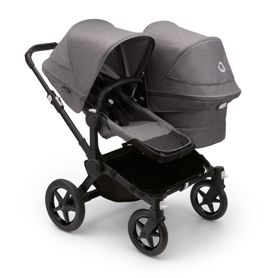 Bugaboo Donkey 5 Duo Pushchair-Strollers-Black/Grey Melange/Grey- | Natural Baby Shower