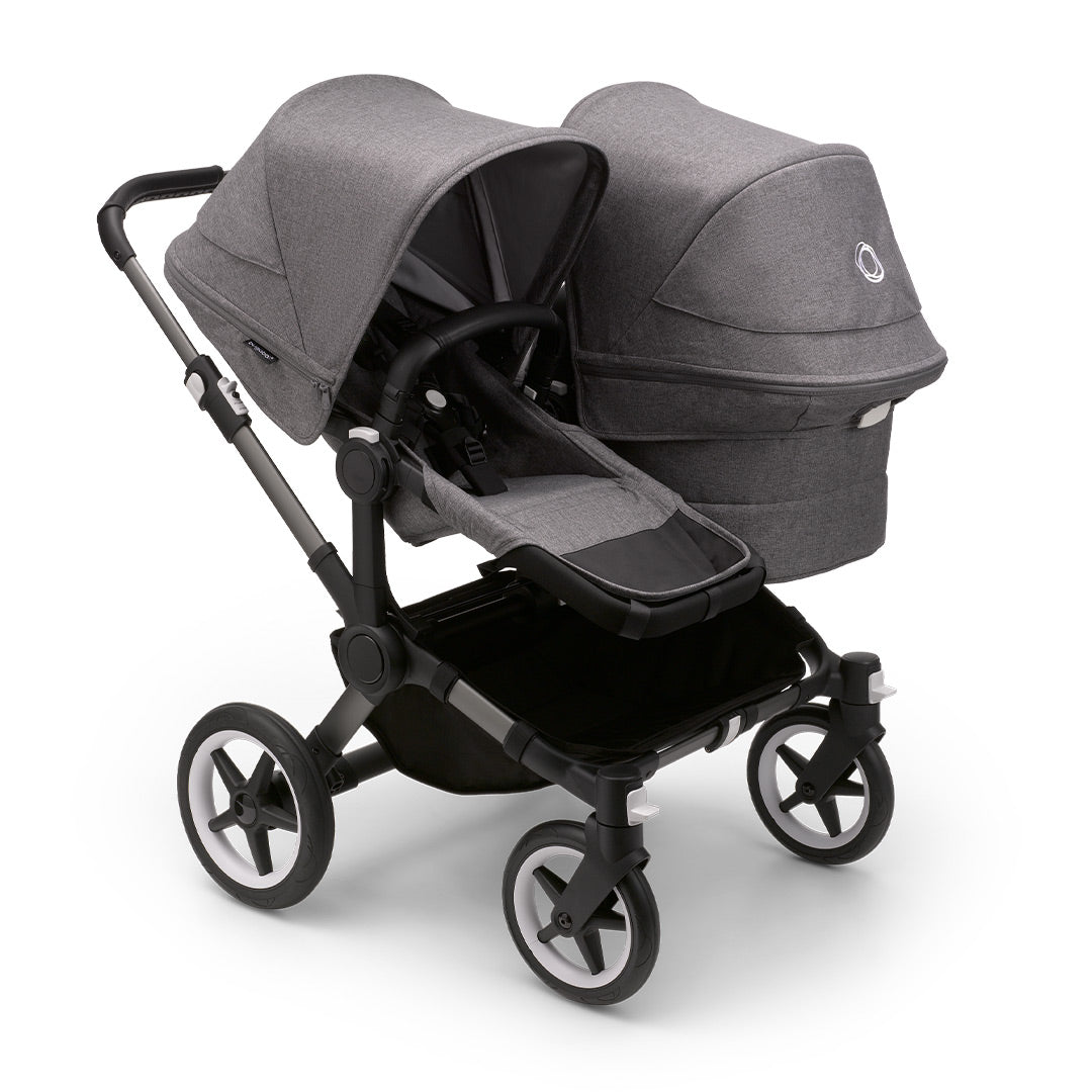 Bugaboo Donkey 5 Duo Pushchair-Strollers-Graphite/Grey Melange/Grey- | Natural Baby Shower