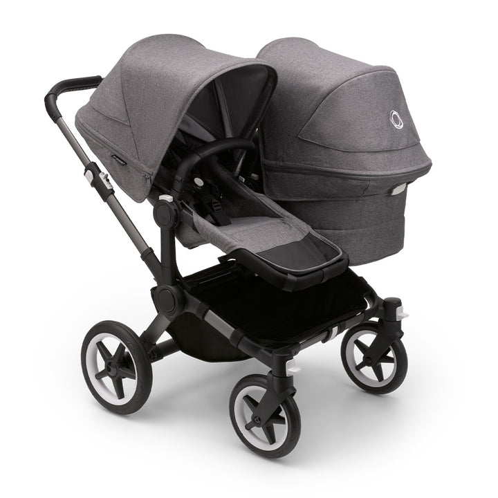 Bugaboo Donkey 5 Duo Pushchair-Strollers-Graphite/Grey Melange/Grey- | Natural Baby Shower