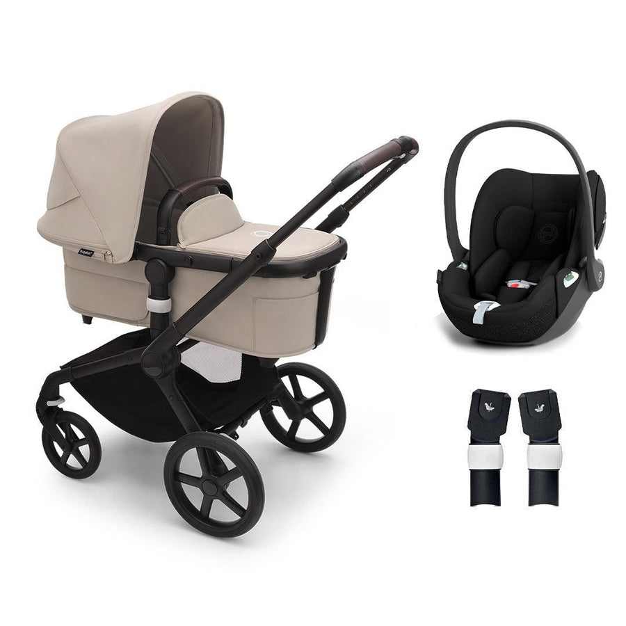 Bugaboo Fox 5 Complete Pushchair + Cloud T Travel System - Desert Taupe-Travel Systems-No Base- | Natural Baby Shower