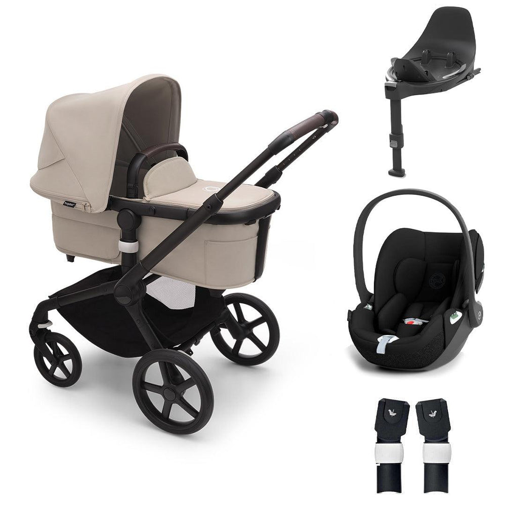 Bugaboo Fox 5 Complete Pushchair + Cloud T Travel System - Desert Taupe-Travel Systems-Base T- | Natural Baby Shower