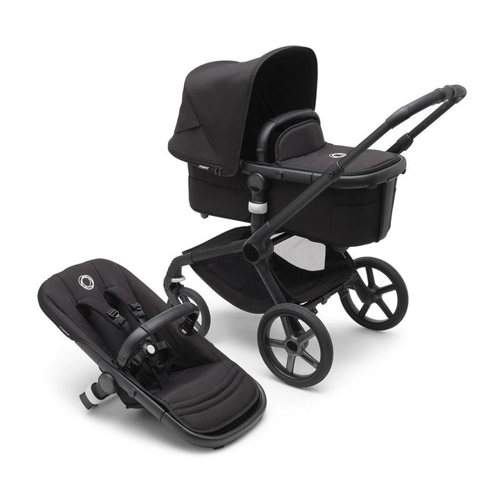 Bugaboo Fox 5 Complete Pushchair + Cloud T Travel System - Midnight Black-Travel Systems-No Base- | Natural Baby Shower