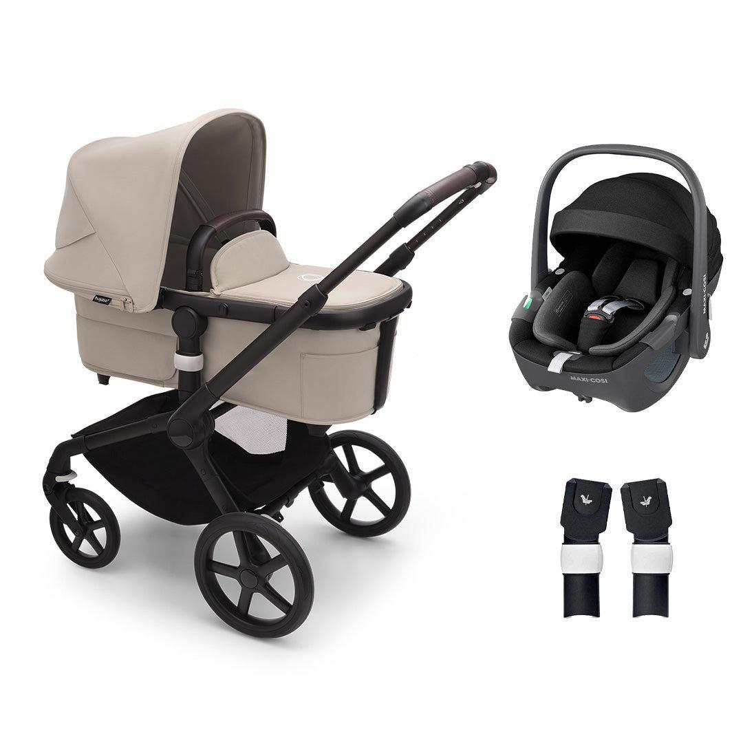 Bugaboo Fox 5 Complete Pushchair + Pebble 360/360 Pro Travel System - Desert Taupe-Travel Systems-Pebble 360 i-Size Car Seat-No Base | Natural Baby Shower