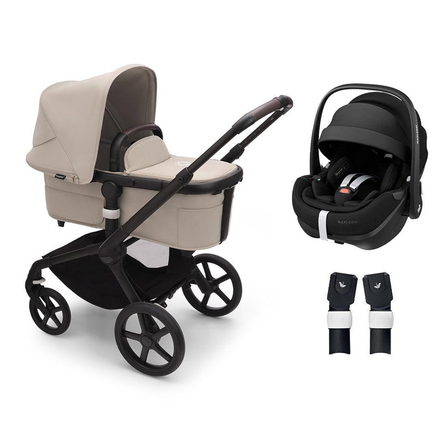 Bugaboo Fox 5 Complete Pushchair + Pebble 360 Pro Travel System - Desert Taupe-Travel Systems-No Base- | Natural Baby Shower