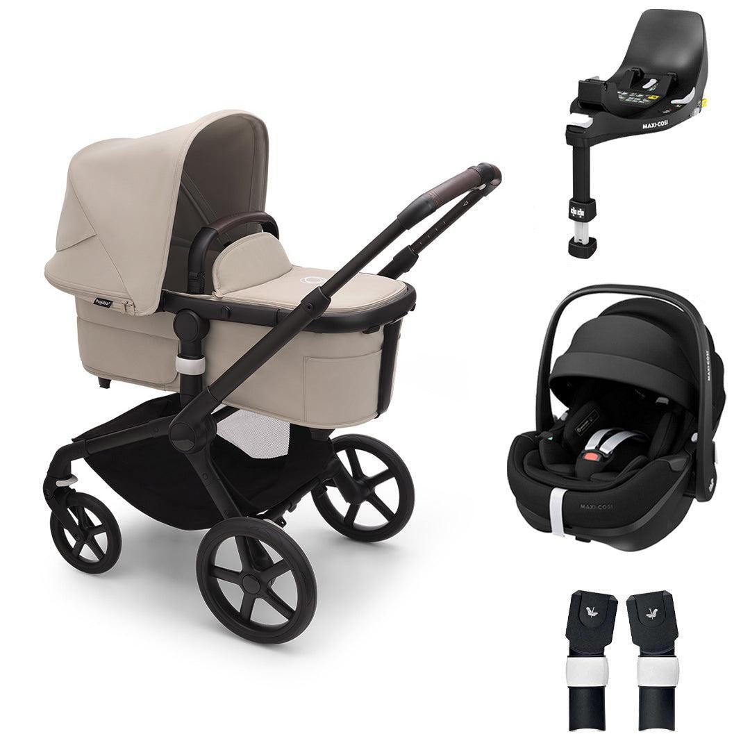 Bugaboo Fox 5 Complete Pushchair + Pebble 360/360 Pro Travel System - Desert Taupe-Travel Systems-Pebble 360 Pro Car Seat-Pebble 360 Base | Natural Baby Shower