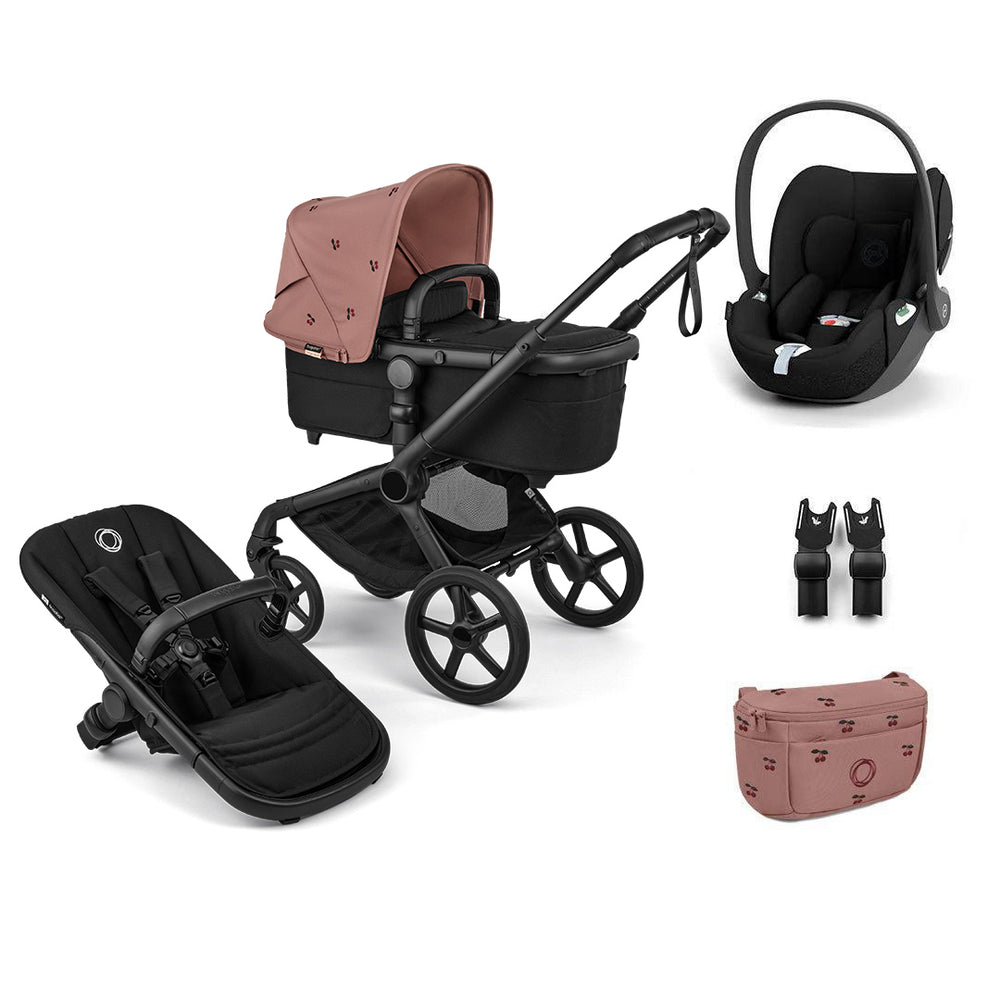 Bugaboo x Konges Sløjd Fox 5 Renew + Cloud T Travel System - Dusty Pink-Travel Systems-No Base-With Organiser | Natural Baby Shower