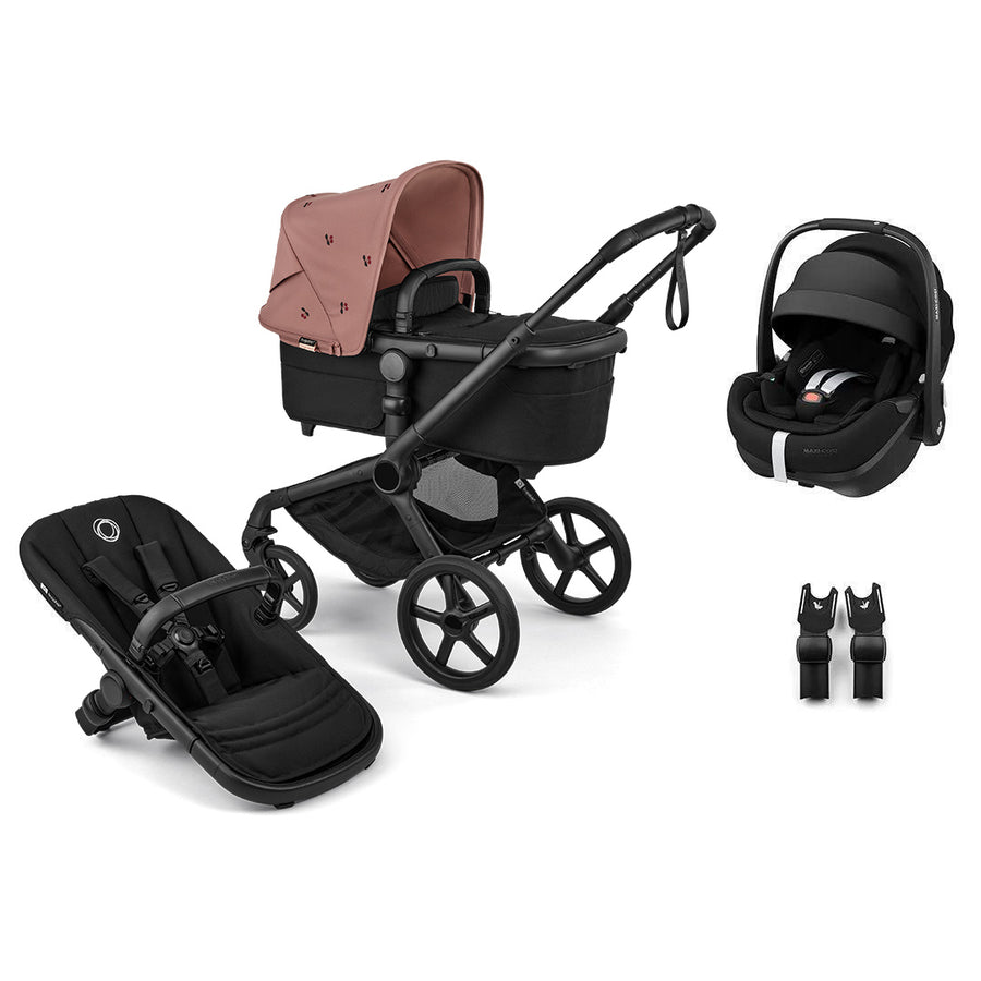 Bugaboo x Konges Sløjd Fox 5 Renew + Pebble Pro 2 Travel System - Dusty Pink-Travel Systems-No Base-No Organiser | Natural Baby Shower