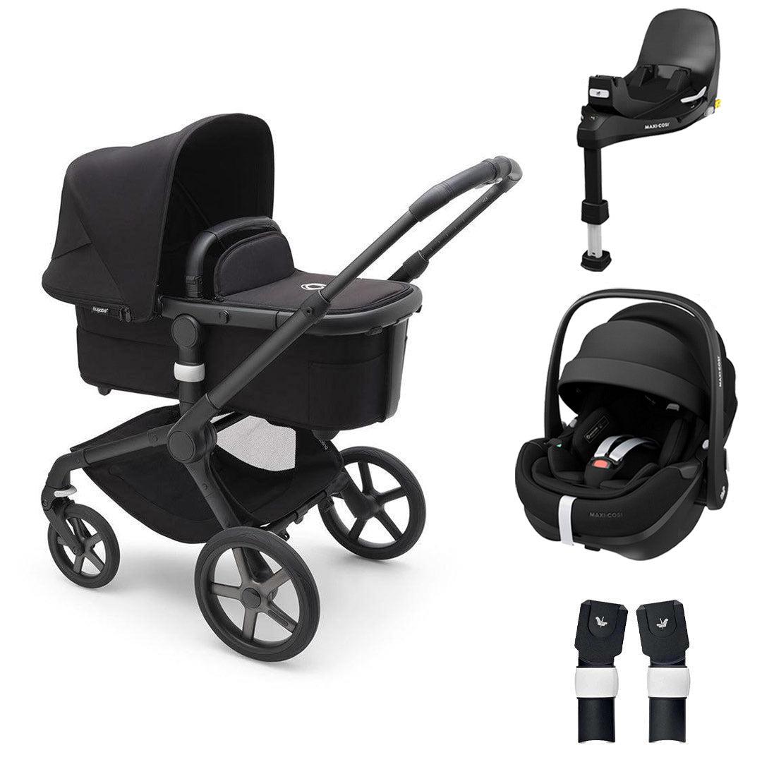 Bugaboo Fox 5 Complete Pushchair + Pebble 360/360 Pro Travel System - Midnight Black-Travel Systems-Pebble 360 Pro Car Seat-Pebble 360 Pro Base | Natural Baby Shower