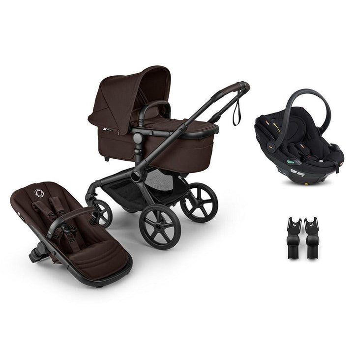 Bugaboo Fox 5 Renew + BeSafe Go Beyond Travel System-Travel Systems-Cocoa Brown-No Base | Natural Baby Shower