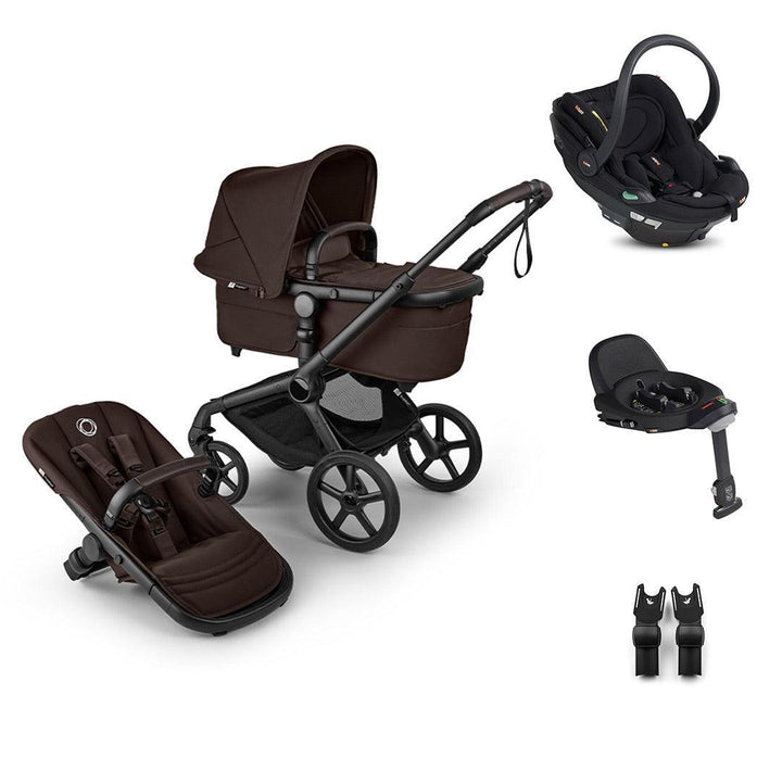 Bugaboo Fox 5 Renew + BeSafe Go Beyond Travel System-Travel Systems-Cocoa Brown-With Base | Natural Baby Shower