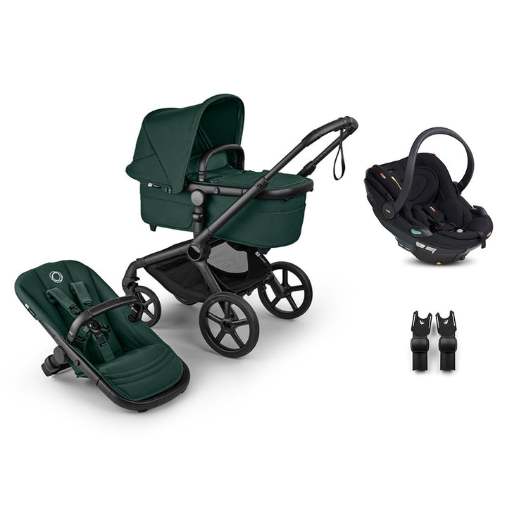Bugaboo Fox 5 Renew + BeSafe Go Beyond Travel System-Travel Systems-Fern Green-No Base | Natural Baby Shower