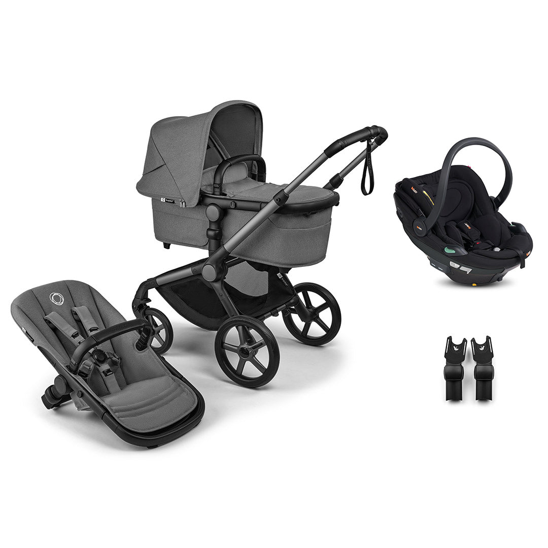 Bugaboo Fox 5 Renew + BeSafe Go Beyond Travel System-Travel Systems-Deep Indigo-No Base | Natural Baby Shower