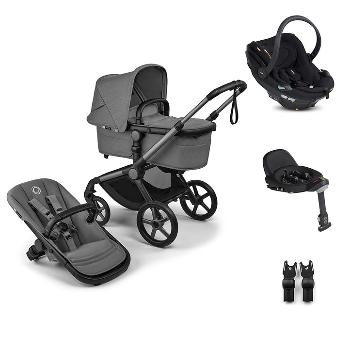 Bugaboo Fox 5 Renew + BeSafe Go Beyond Travel System-Travel Systems-Deep Indigo-No Base | Natural Baby Shower