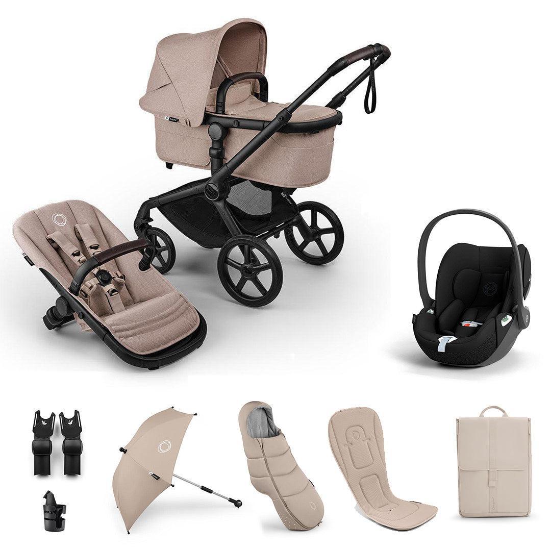 Bugaboo Fox 5 Renew Ultimate + Cloud T Travel System-Travel Systems-Desert Taupe-No Base | Natural Baby Shower