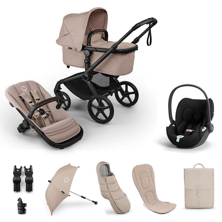 Bugaboo Fox 5 Renew Ultimate + Cloud T Travel System-Travel Systems-Desert Taupe-No Base | Natural Baby Shower
