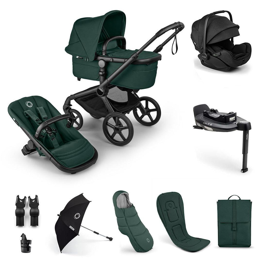 Bugaboo Fox 5 Renew Ultimate Newborn Otter Travel System-Travel Systems-Fern Green- | Natural Baby Shower