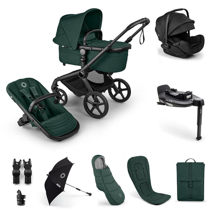 Bugaboo Fox 5 Renew Ultimate Newborn Otter Travel System-Travel Systems-Fern Green- | Natural Baby Shower