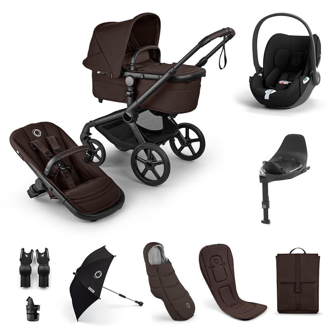 Bugaboo Fox 5 Renew Ultimate + Cloud T Travel System-Travel Systems-Cocoa Brown-With Base | Natural Baby Shower