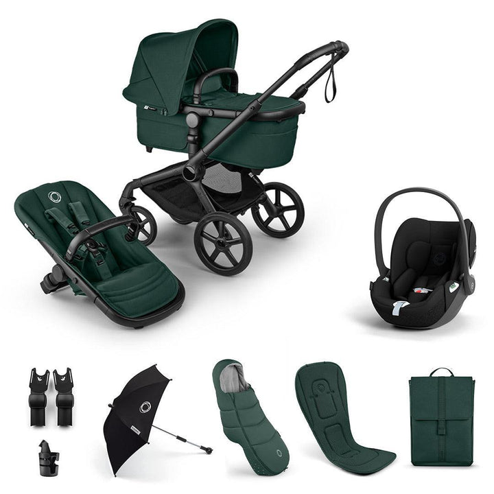 Bugaboo Fox 5 Renew Ultimate + Cloud T Travel System-Travel Systems-Fern Green-No Base | Natural Baby Shower
