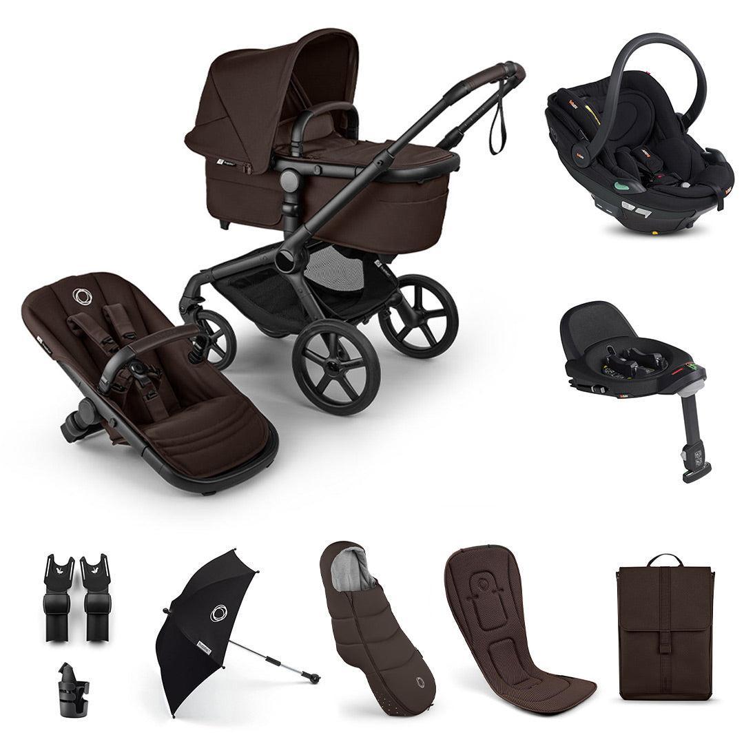 Bugaboo Fox 5 Renew Ultimate + BeSafe Go Beyond Travel System-Travel Systems-Cocoa Brown-With Base | Natural Baby Shower