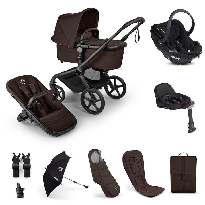 Bugaboo Fox 5 Renew Ultimate + BeSafe Go Beyond Travel System-Travel Systems-Cocoa Brown-With Base | Natural Baby Shower