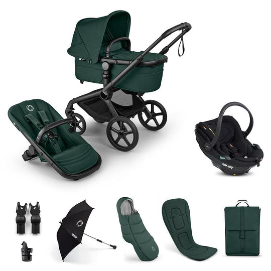 Bugaboo Fox 5 Renew Ultimate + BeSafe Go Beyond Travel System-Travel Systems-Fern Green-No Base | Natural Baby Shower
