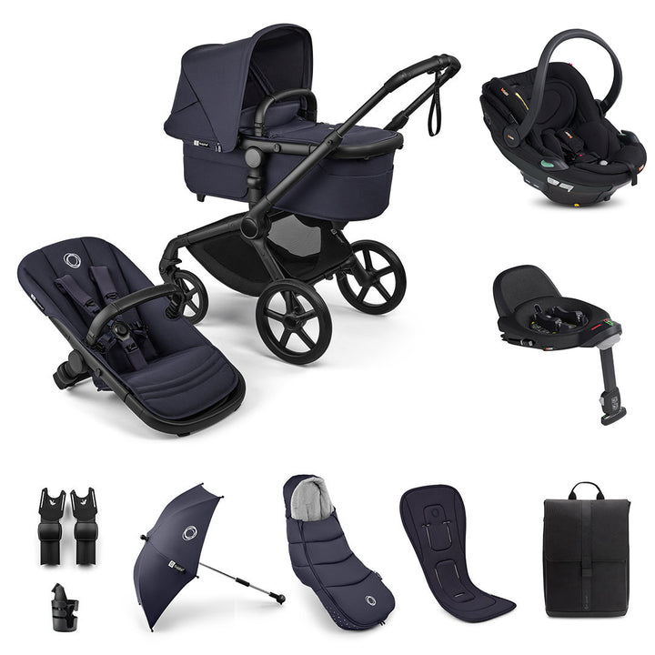 Bugaboo Fox 5 Renew Ultimate + BeSafe Go Beyond Travel System-Travel Systems-Deep Indigo-No Base | Natural Baby Shower