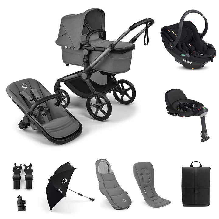 Bugaboo Fox 5 Renew Ultimate + BeSafe Go Beyond Travel System-Travel Systems-Deep Indigo-No Base | Natural Baby Shower