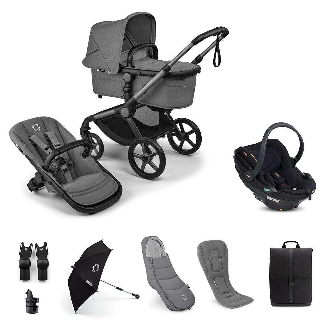 Bugaboo Fox 5 Renew Ultimate + BeSafe Go Beyond Travel System-Travel Systems-Deep Indigo-No Base | Natural Baby Shower