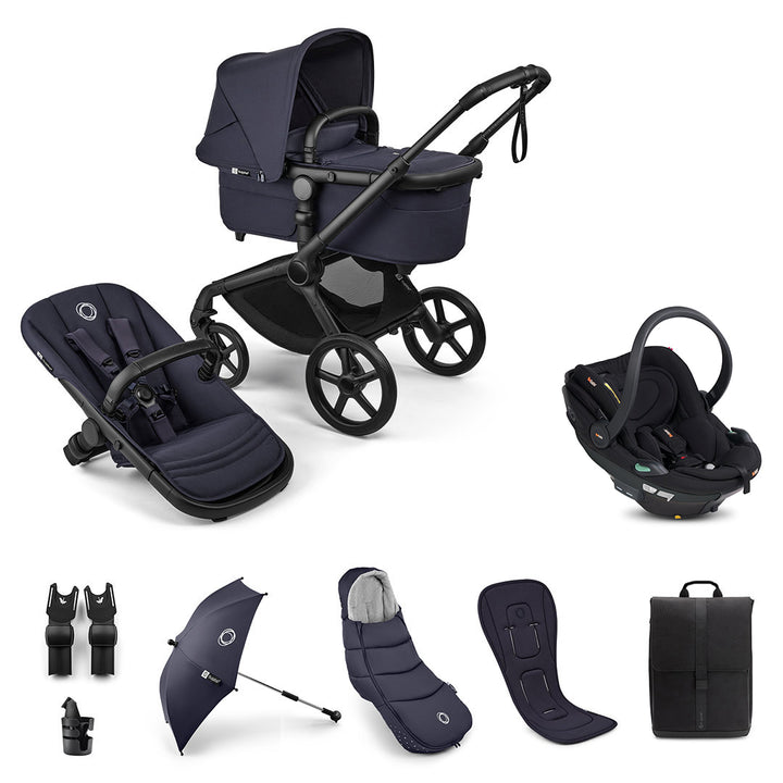 Bugaboo Fox 5 Renew Ultimate + BeSafe Go Beyond Travel System-Travel Systems-Deep Indigo-No Base | Natural Baby Shower