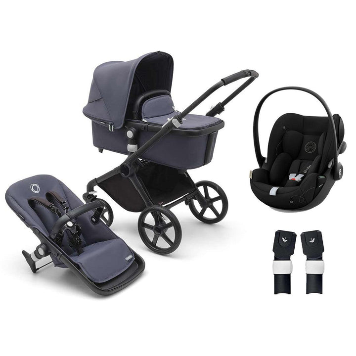 Bugaboo Fox Cub Complete Pushchair + Cloud G Travel System - Stormy Blue-Travel Systems-Stormy Blue-No Base | Natural Baby Shower