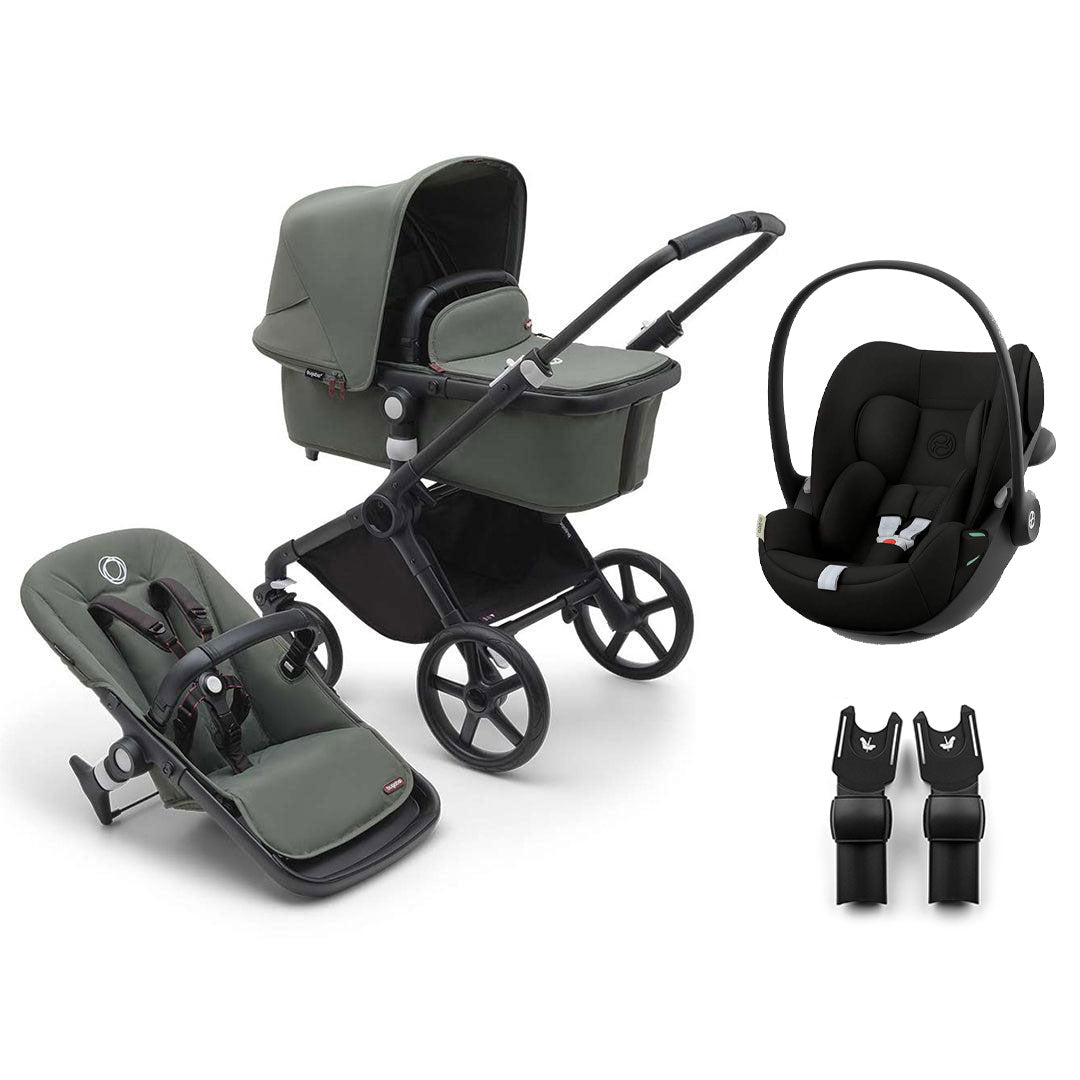 Bugaboo Fox Cub + Cloud G3 Travel System-Travel Systems-Forest Green-No Base | Natural Baby Shower