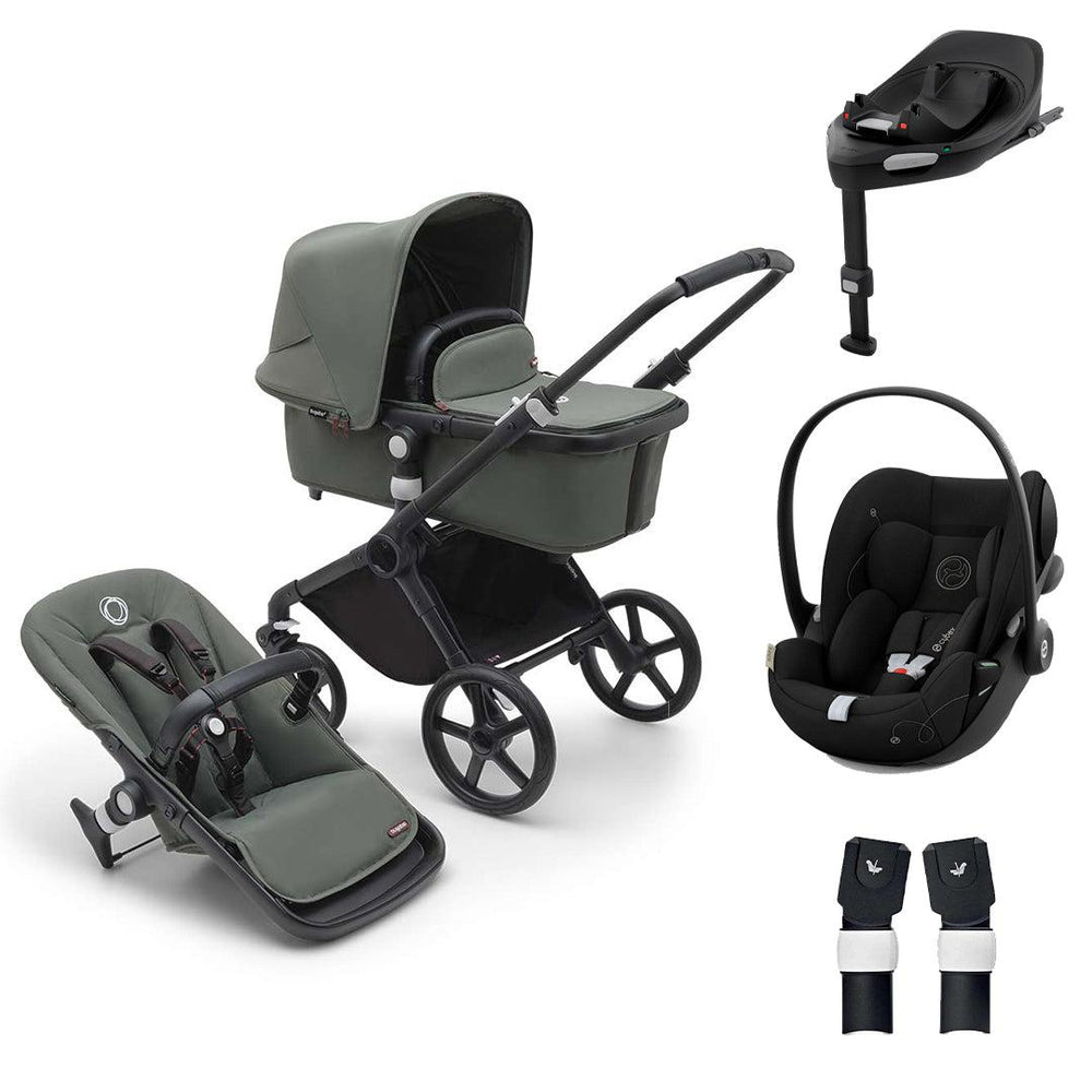Bugaboo Fox Cub Complete Pushchair + Cloud G Travel System - Forest Green-Travel Systems-Forest Green-With Base G | Natural Baby Shower