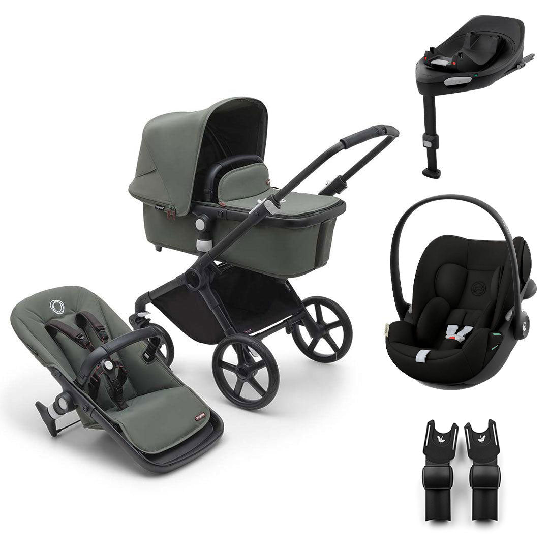 Bugaboo Fox Cub + Cloud G3 Travel System-Travel Systems-Forest Green-With Base | Natural Baby Shower