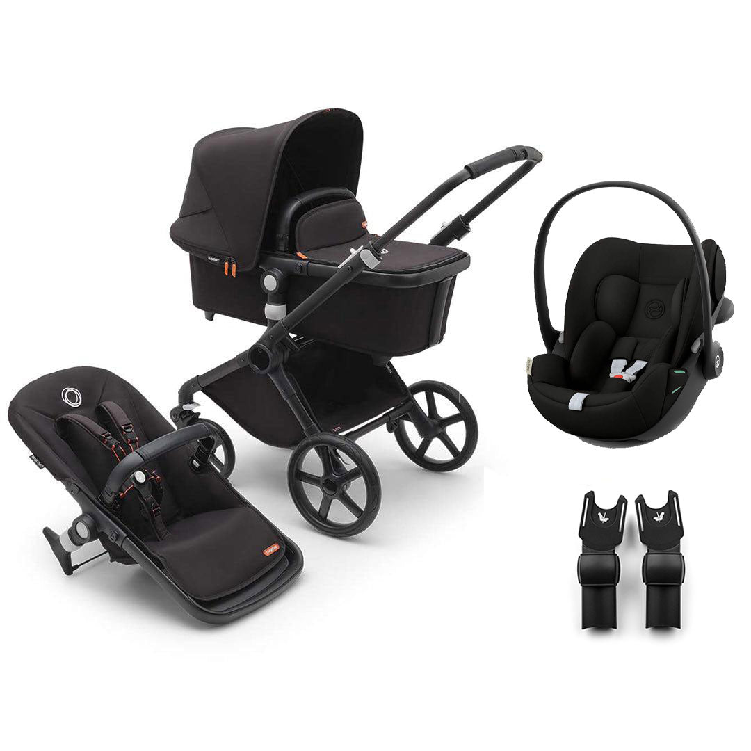 Bugaboo Fox Cub + Cloud G3 Travel System-Travel Systems-Midnight Black-No Base | Natural Baby Shower